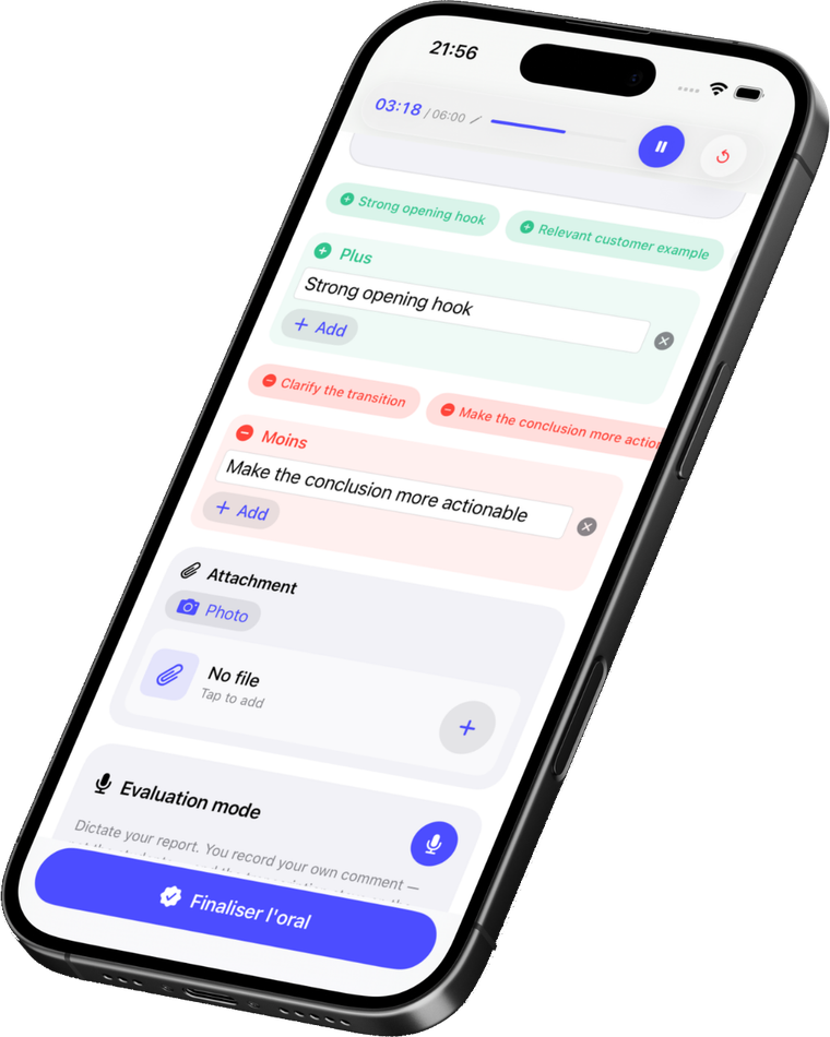 SnapJury — grading an oral live