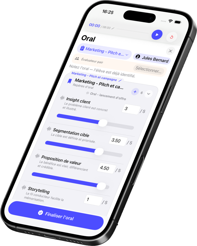 SnapJury — noter un oral en direct